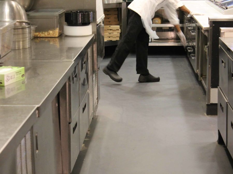 Commercial Kitchen Flooring in Restaurant